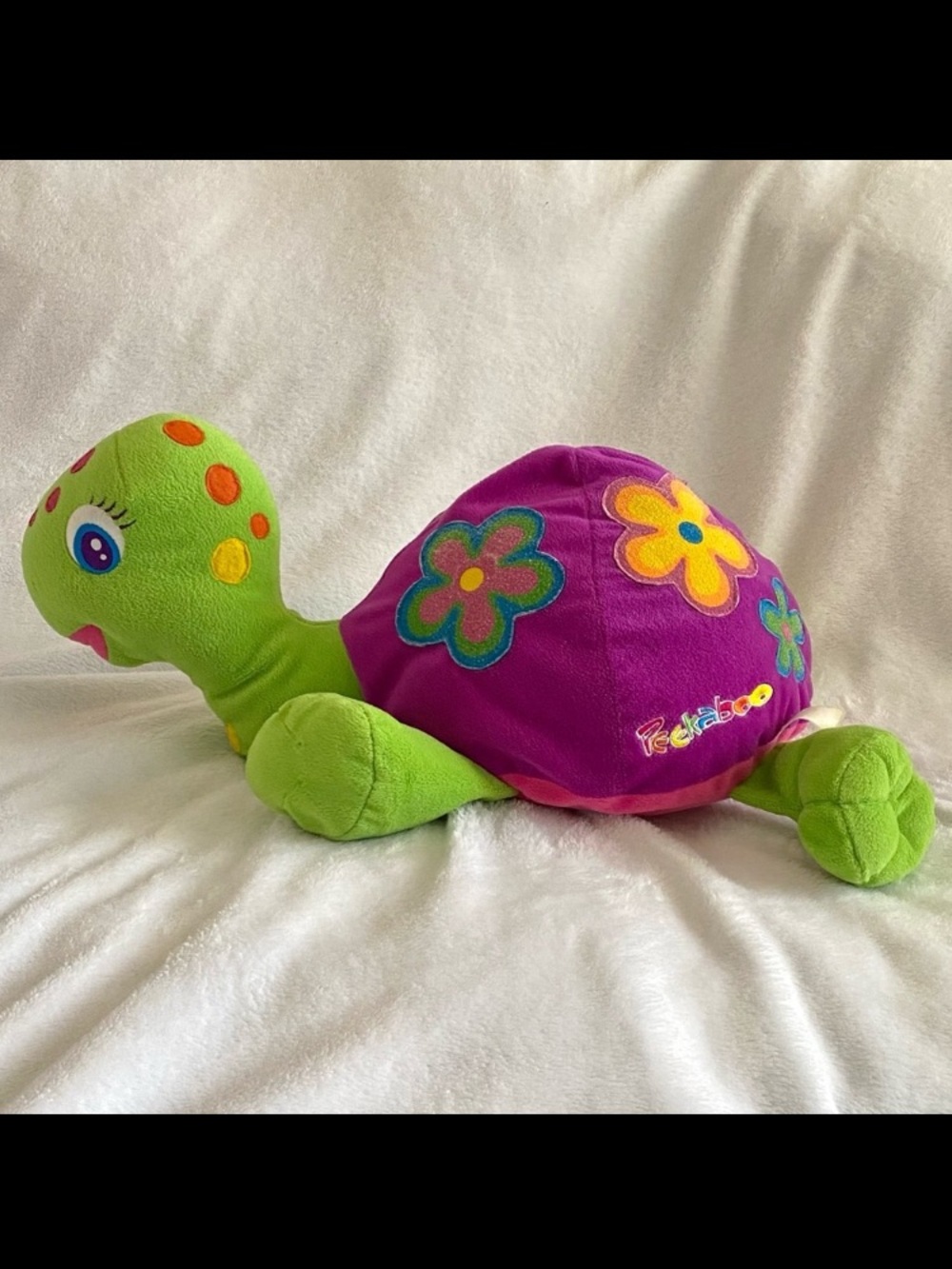 VTG Lisa Frank Peekaboo Tortoise large plush